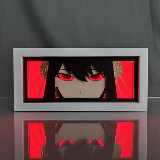 Spy x Family Yor Forger LED Shadow Box – Papercraft Light Frame (RGB or Fixed Light)