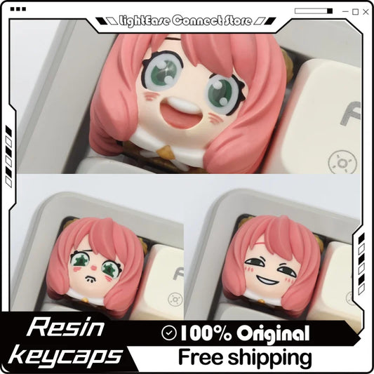 Anya Forger Resin Keycap – Spy x Family Custom Mechanical Keyboard Topper