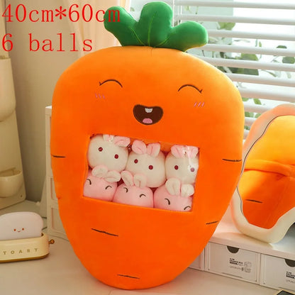 Pudding Adorable Plush Pillow Bag with Mini Animal Plushies – Perfect for Cuddling & Decor - Tokyowai