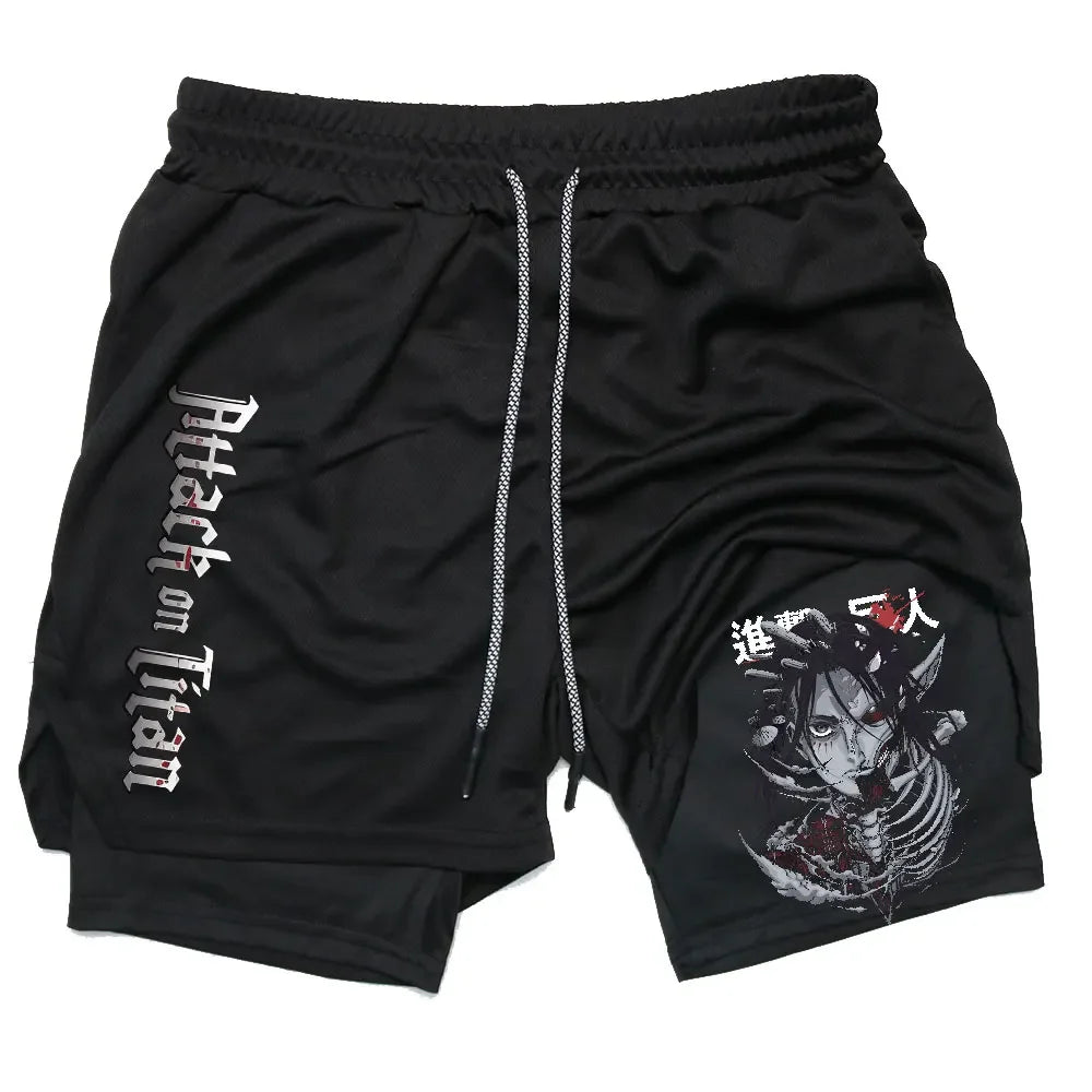 Attack on Titan Gym Shorts - Tokyowai