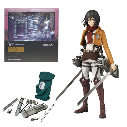 Attack on Titan Figma Action Figure – Mikasa Ackerman with 3D Maneuver Gear