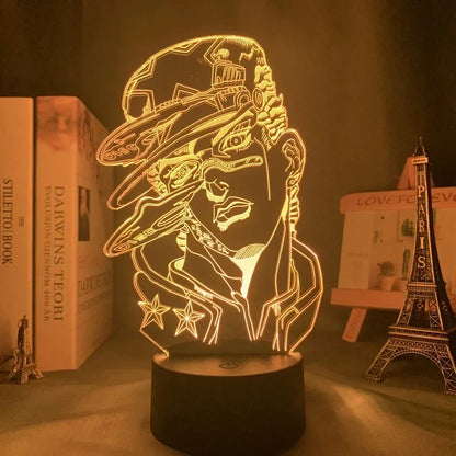 Jotaro Kujo 3D LED Night Light – JoJo’s Bizarre Adventure Edition