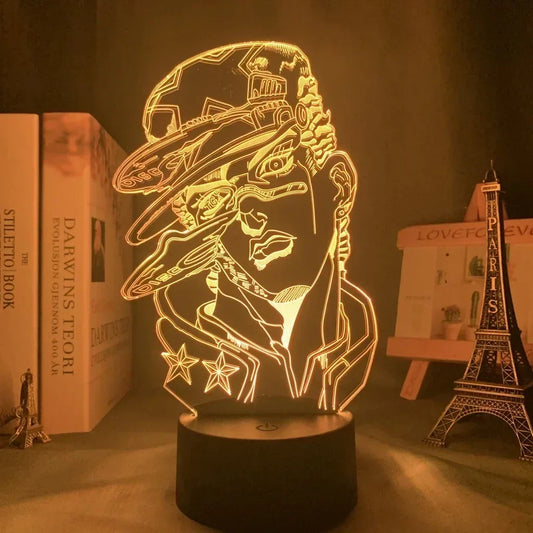 Jotaro Kujo 3D LED Night Light – JoJo’s Bizarre Adventure Edition