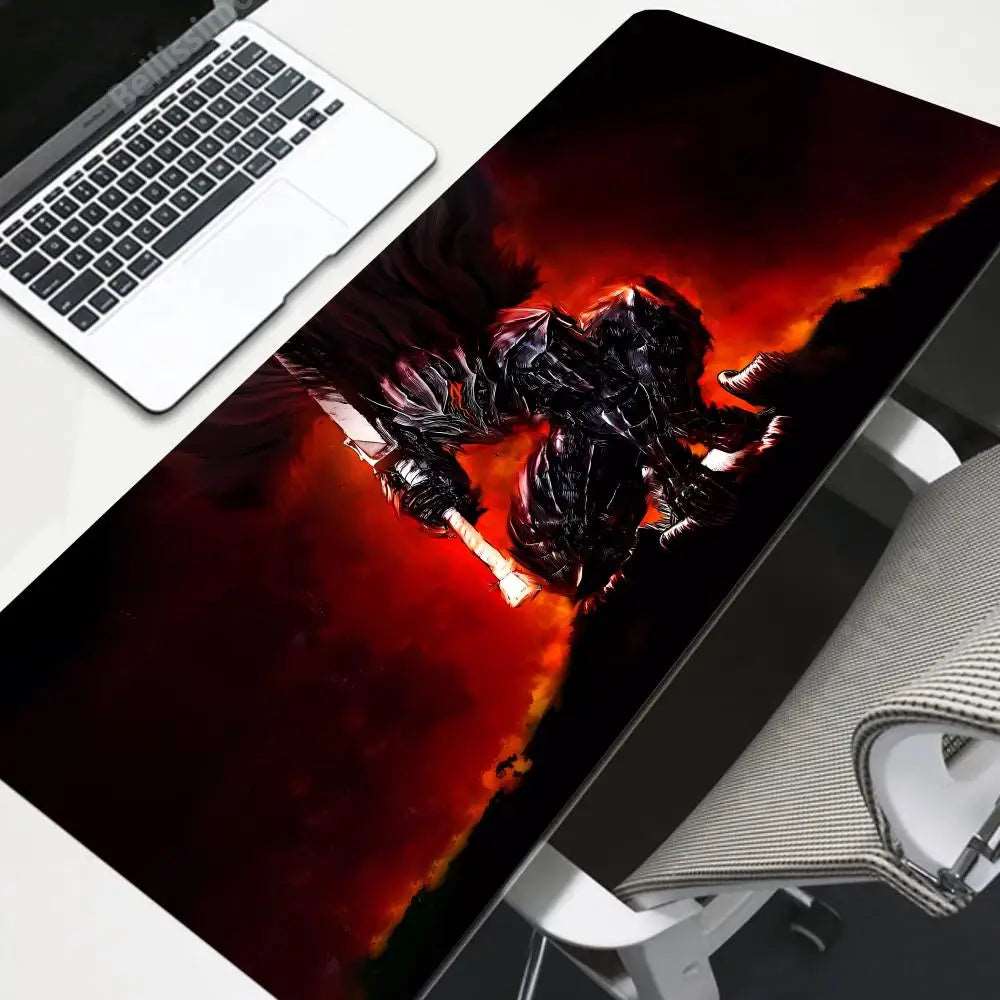 Berserk Guts vs. Griffith Desk Mat – Epic Black and White Battle Design - Tokyowai