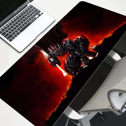 Berserk Guts vs. Griffith Desk Mat – Epic Black and White Battle Design - Tokyowai