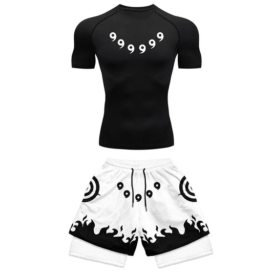 Naruto Six Path Compression Fitness Suit for Men Quick Dry Compression - Tokyowai