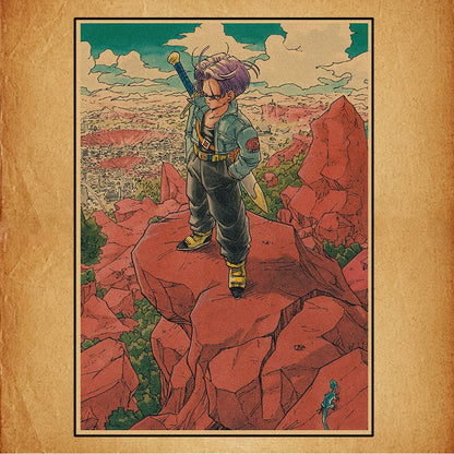 Dragon Ball Retro Poster Set – Unframed Wall Art Prints