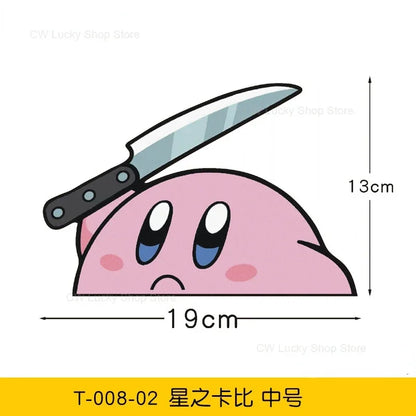 KirbyKnife Peeker Car Sticker