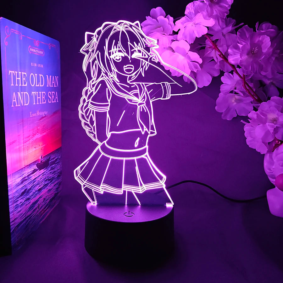 Fate Apocrypha Astolfo LED Night Light – 3D Illusion Lamp