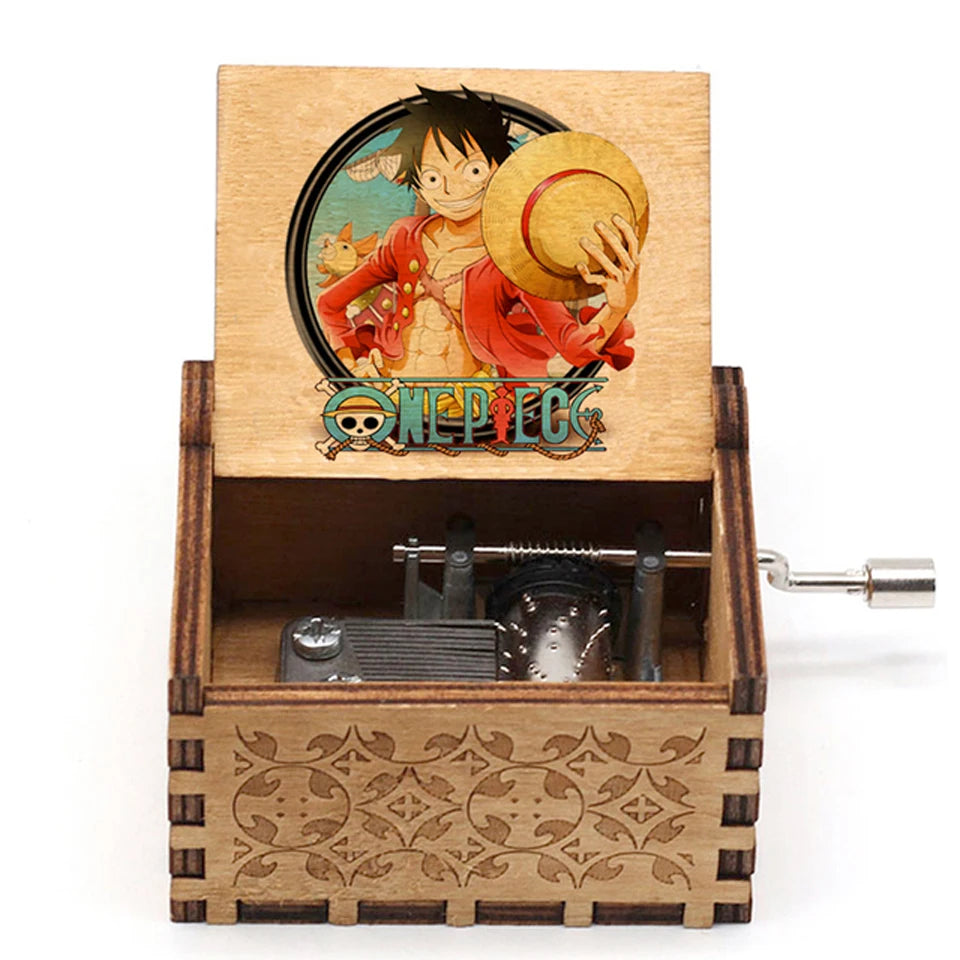 One Piece “Binks’ Sake” Wooden Music Box – Hand-Cranked Collectible