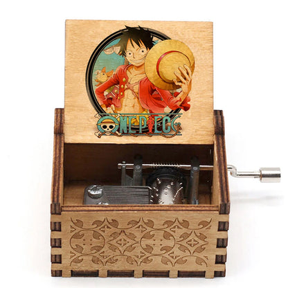One Piece “Binks’ Sake” Wooden Music Box – Hand-Cranked Collectible