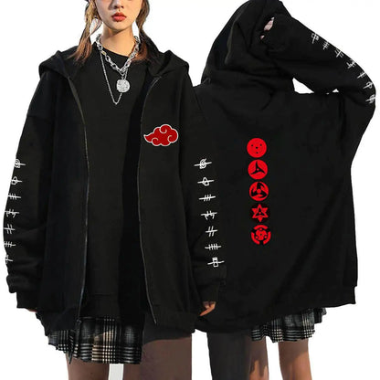 Itachi Uchiha Akatsuki Oversized Zip Hoodie