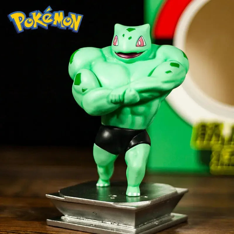 Pokemon Figure Mini Pikachu Charmande Squirtle Psyduck Muscle Man - Tokyowai