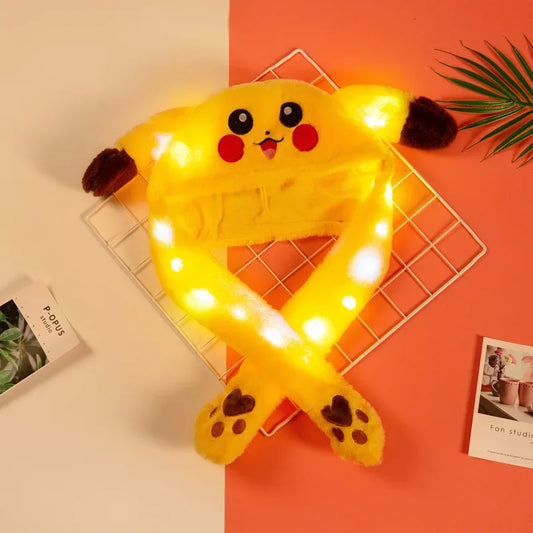 Pikachu LED Light-Up Plush Hat with Moving Ears - Tokyowai