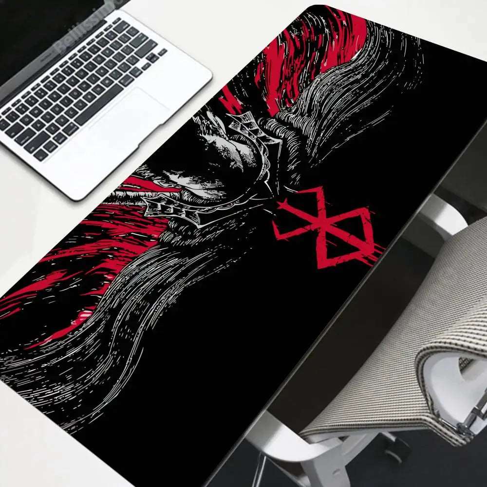 Berserk Guts vs. Griffith Desk Mat – Epic Black and White Battle Design - Tokyowai