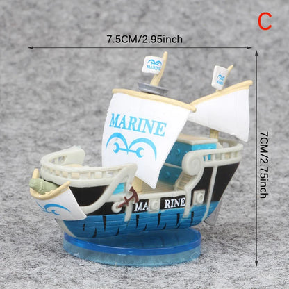 One Piece Miniature Ship Models – Bandai-Style Display Figurines