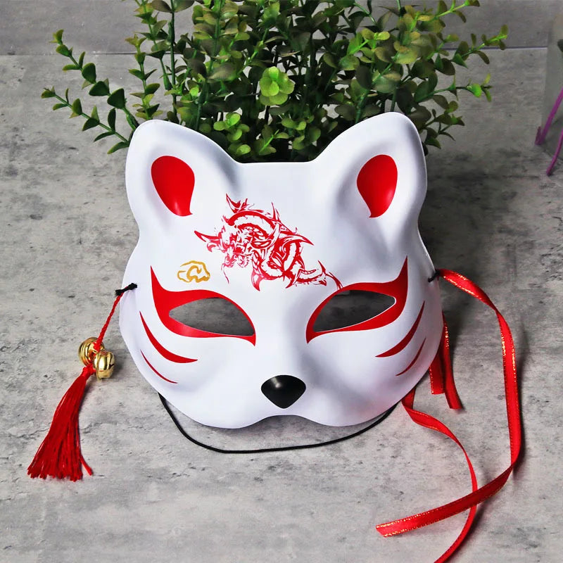 Kitsune Fox Mask – Japanese Festival Cosplay Mask (12 Variants)