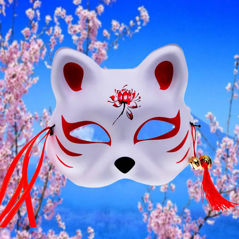 Kitsune Fox Mask – Japanese Festival Cosplay Mask (12 Variants)