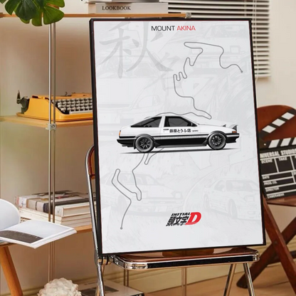 Initial D AE86 Wall Art Poster Set