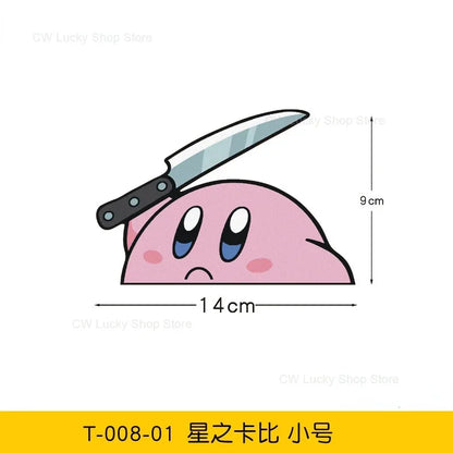 KirbyKnife Peeker Car Sticker