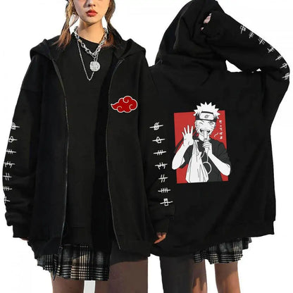 Itachi Uchiha Akatsuki Oversized Zip Hoodie