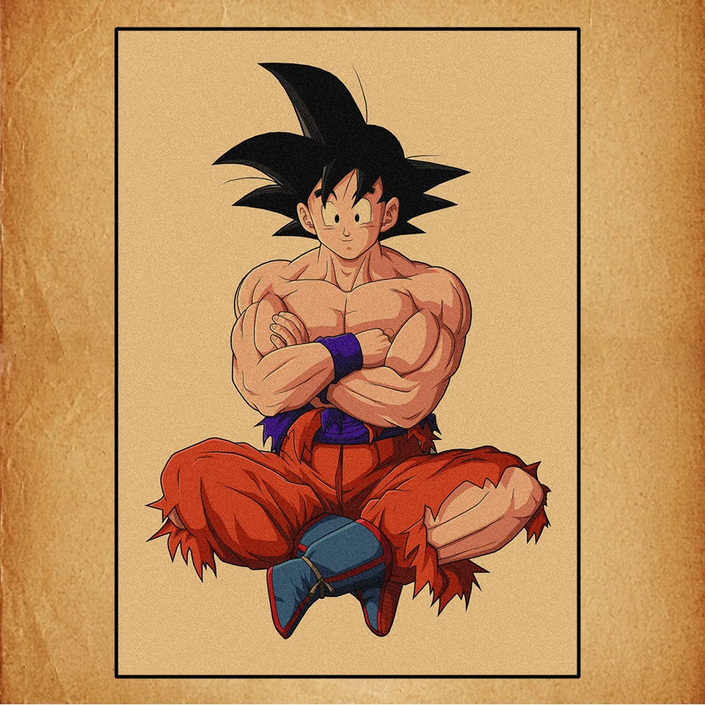 Dragon Ball Retro Poster Set – Unframed Wall Art Prints