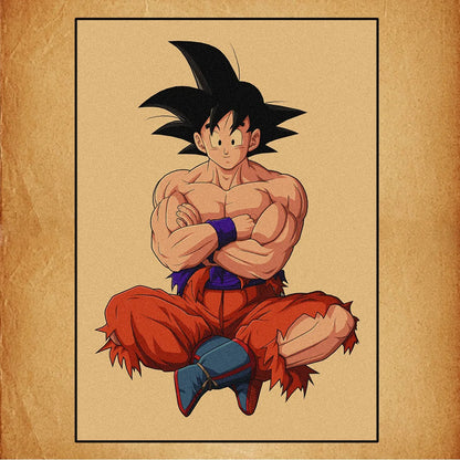 Dragon Ball Retro Poster Set – Unframed Wall Art Prints