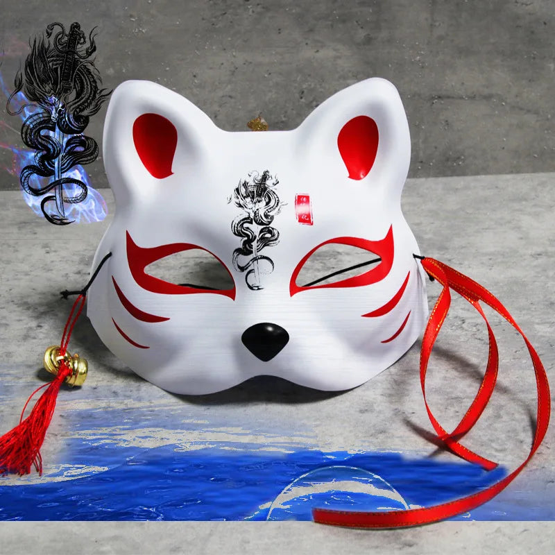 Kitsune Fox Mask – Japanese Festival Cosplay Mask (12 Variants)