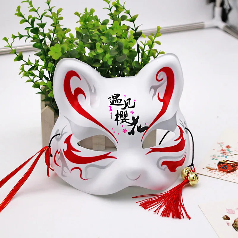 Kitsune Fox Mask – Japanese Festival Cosplay Mask (12 Variants)