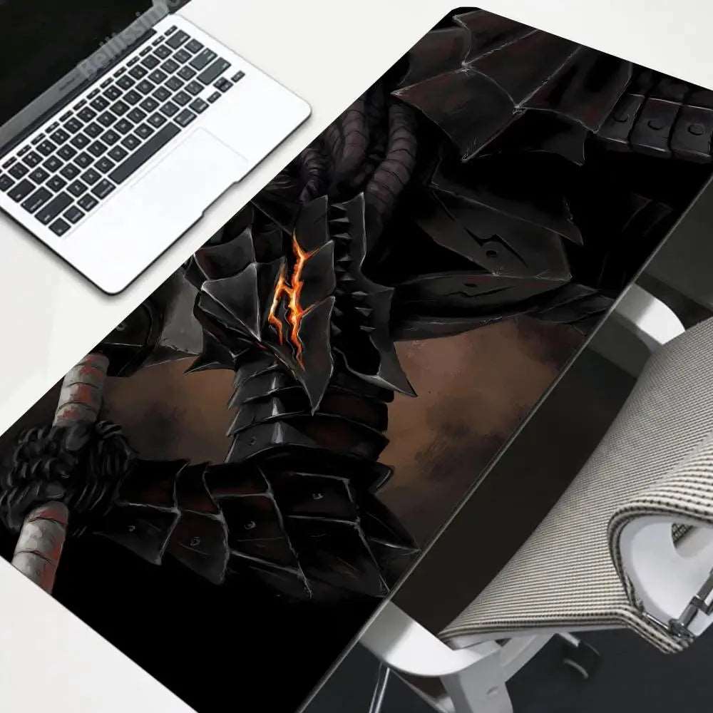 Berserk Guts vs. Griffith Desk Mat – Epic Black and White Battle Design - Tokyowai
