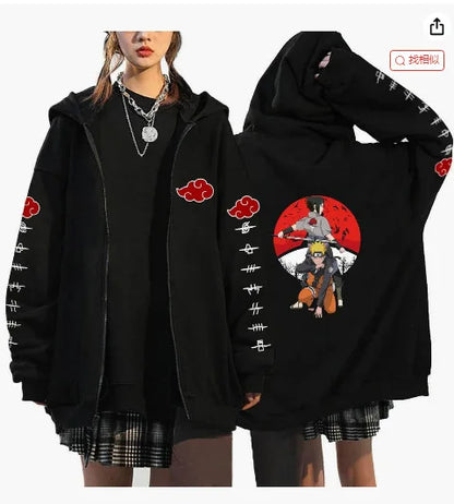 Itachi Uchiha Akatsuki Oversized Zip Hoodie