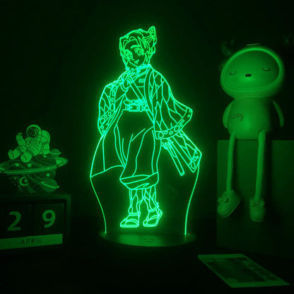 Demon Slayer LED Night Light Collection – 16-Color Anime Acrylic Lamps (37 Variants)