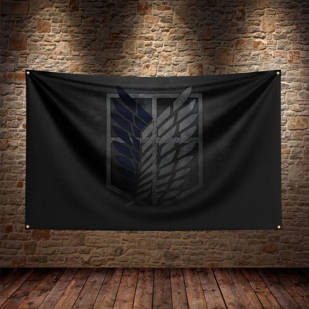 Attack on titan Flag Polyester Banner For Decor - Tokyowai