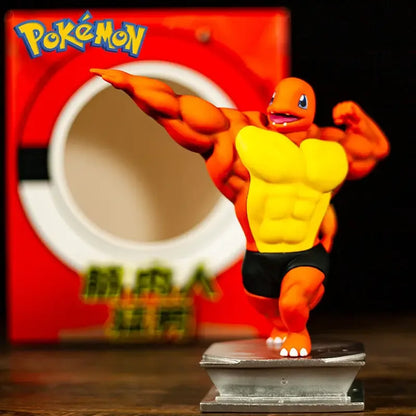 Pokemon Figure Mini Pikachu Charmande Squirtle Psyduck Muscle Man - Tokyowai