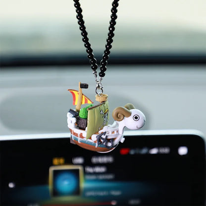 One Piece Ship-Themed Car Hanging Ornaments – Mini Merry & Sunny Pirate Charms