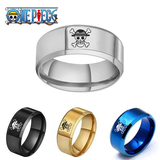 One Piece Stainless Steel Ring – Straw Hat Pirates Logo