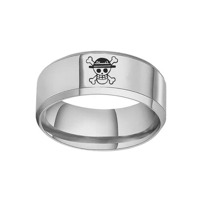 One Piece Stainless Steel Ring – Straw Hat Pirates Logo
