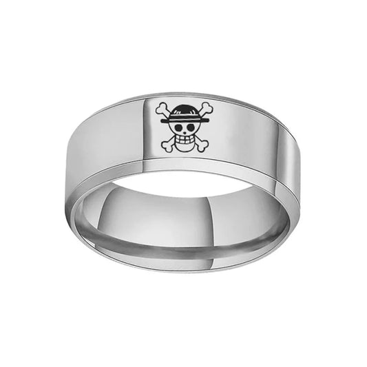 One Piece Stainless Steel Ring – Straw Hat Pirates Logo