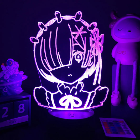 Re Zero 3D Led Lamp - Tokyowai