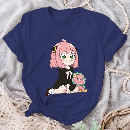 Anya Forger T-Shirt Women Fashion Short Sleeve Tees - Tokyowai