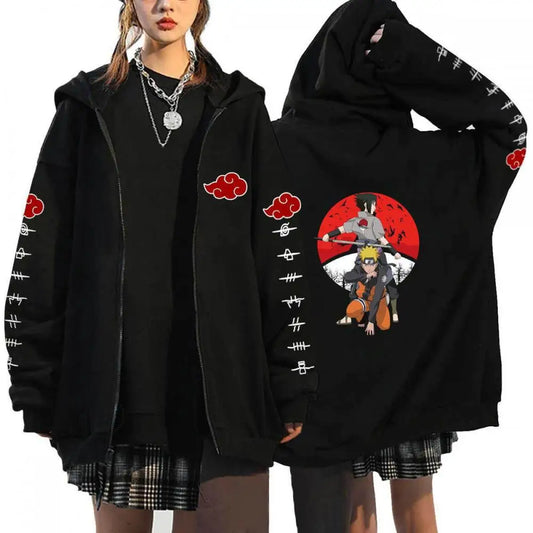 Itachi Uchiha Akatsuki Oversized Zip Hoodie