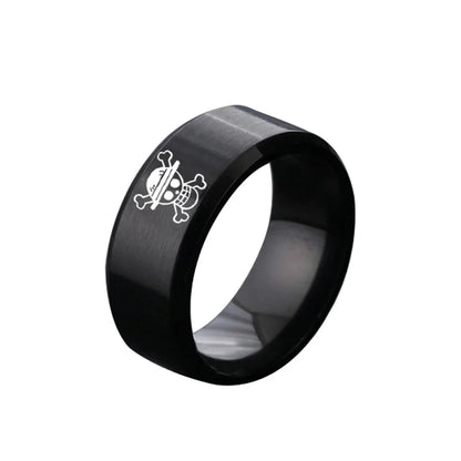 One Piece Stainless Steel Ring – Straw Hat Pirates Logo