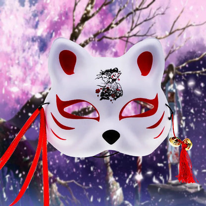 Kitsune Fox Mask – Japanese Festival Cosplay Mask (12 Variants)
