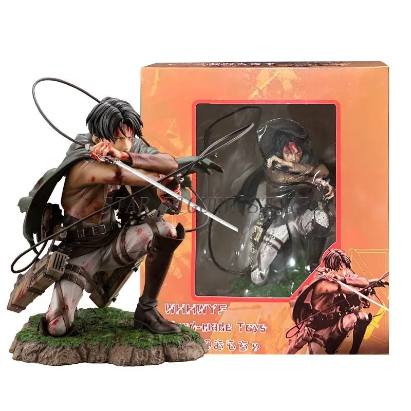 Attack On Titan Action Figure Levi Ackerman Figurine 18cm
