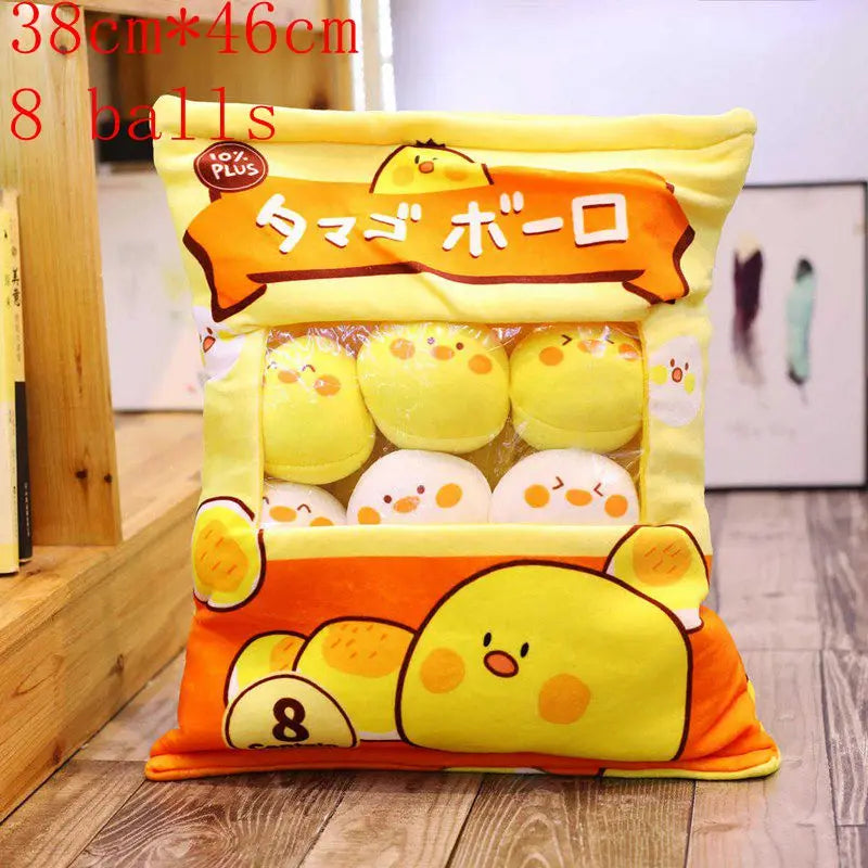Pudding Adorable Plush Pillow Bag with Mini Animal Plushies – Perfect for Cuddling & Decor - Tokyowai