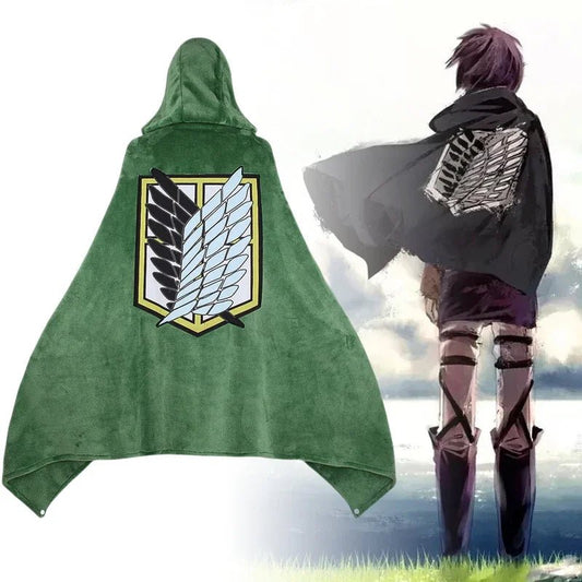 Attack on Titan Scout Regiment Hooded Cape Blanket