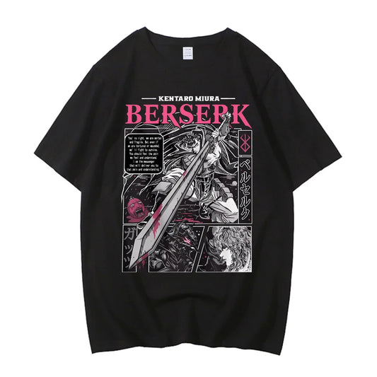 Berserk Oversized Graphic T-Shirt Guts Manga Panel Series