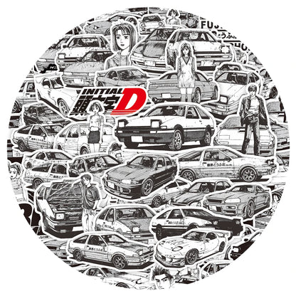 Initial D AE86 Manga-Style Car Stickers