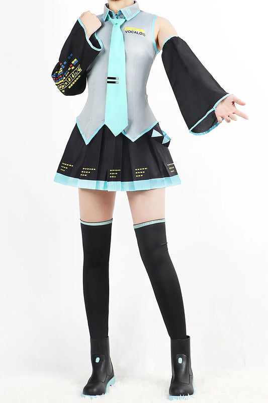 Hatsune Miku Cosplay Costume Set – Full Vocaloid Outfit with Accessories - Tokyowai