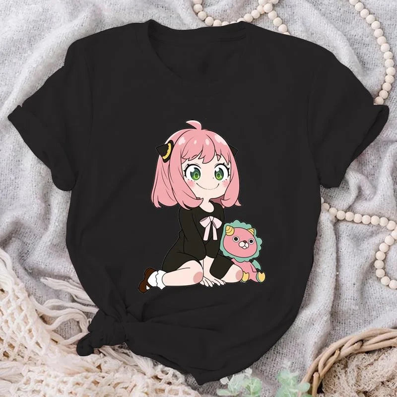 Anya Forger T-Shirt Women Fashion Short Sleeve Tees - Tokyowai
